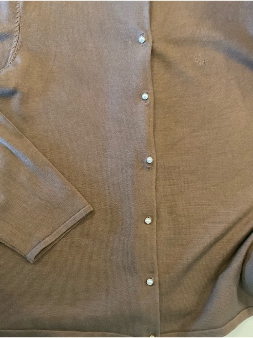 Lauren Ralph Lauren Chocolate Brown Cardigan and Tank Set - Picture 5 of 10
